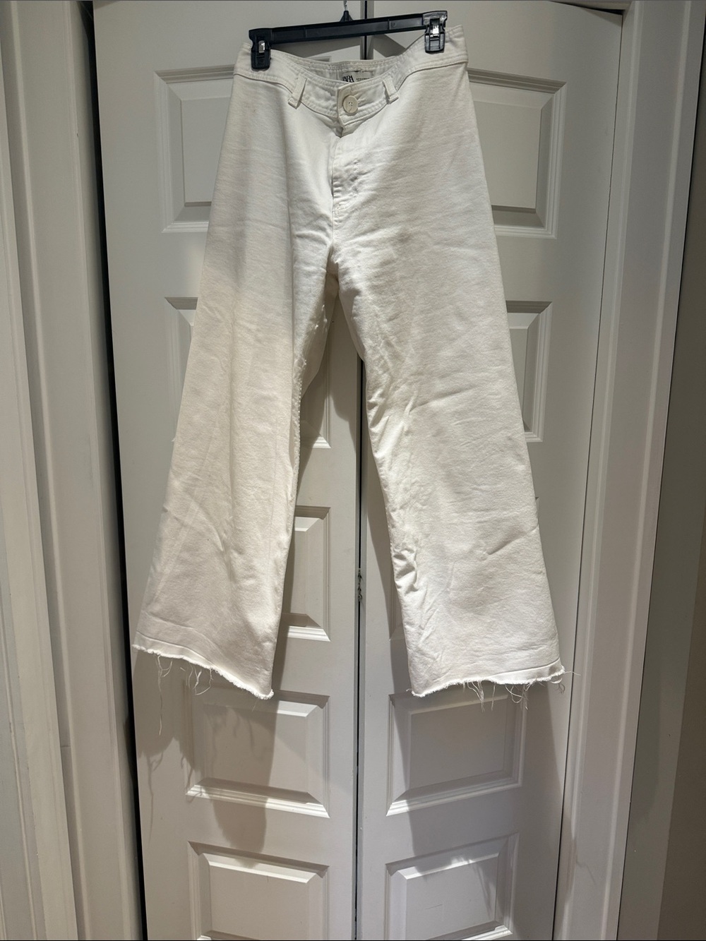 Zara White Wide-Leg Jeans